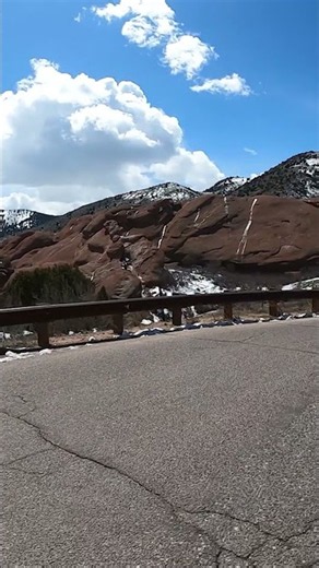 Red Rocks & White Snow: Red Rocks Amphitheater, Morrison, Colorado