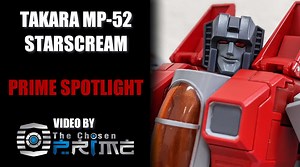 Here's a quick look at Takara MP-52 Starscream Version 2.0 and all the accessories that come with the latest from the Masterpiece line. Get your copy now at The Chosen Prime in the link below. https://www.thechosenprime.com/mp52starscreamv2 | The Chosen Prime