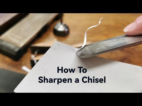 Basic How To Sharpen a Chisel video - Very Sharp 3 piece set-up.