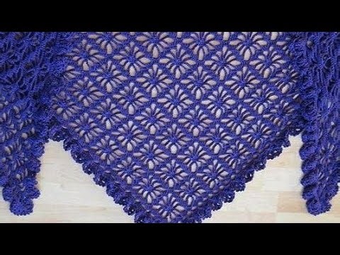 How to make a Crochet Triangle Shawl | Crochet Design for Shawl, Scarf, Shrug, Ponchu