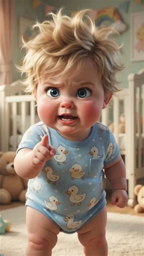 👶 Angry Baby Pointing Finger 😡 #AngryBaby #CuteBaby #BabyAttitude