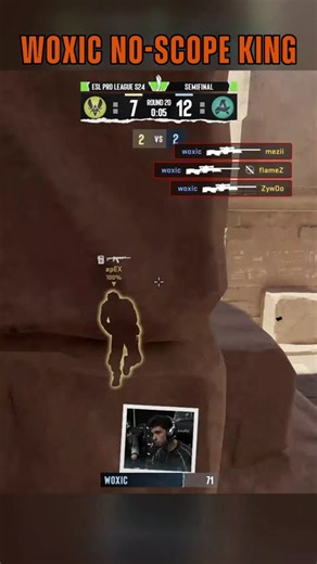 woxic becomes a one-man army with an INSANE 4K #esl #ProLeague24 #hellcase