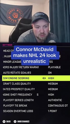 Guys i think he said he put sim engine on high #hockey #nhl #connormcdavid #nhl24 #chel #hockeytiktoks #hockeytok #oilersnation #oilers