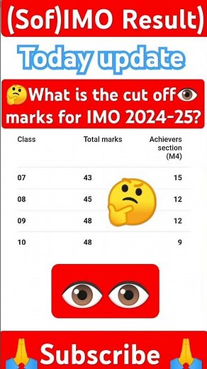 imo cut off marks 2024-25/sof cut off marks/imo result/imo results 2024-25/sof results 2024-25 #imo
