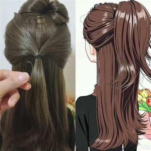 Effortless Girlish Charm: Half-Tied-Up Hairstyles Unleashed