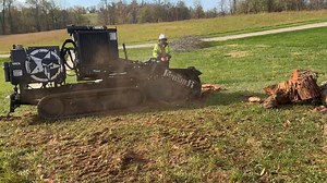 Yes, indeed, we absolutely can take care of demolishing those unwanted stumps along with a complete restoration to leave your property with premium grade topsoil and grass seed, sewn. Making your yard great again. The Good Fellers’ 740-472-4700 Quality work. Safely done. | The Good Fellers’