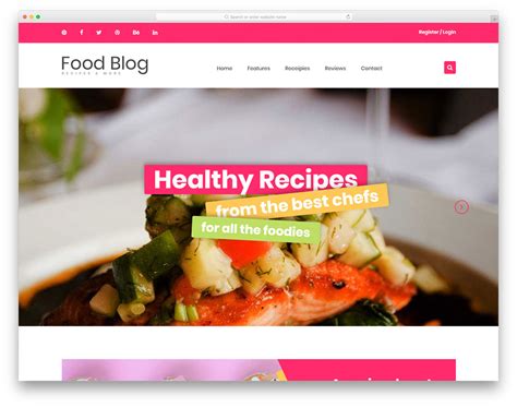 template blog food