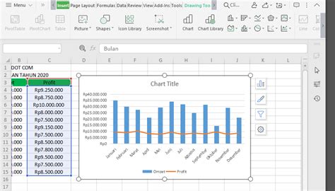 Menggunakan Fitur Chart untuk visualisasi data Excel