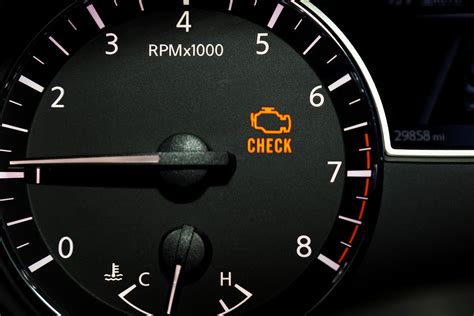 Car with check engine light