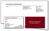 Images of University Of Minnesota Business Cards