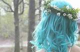 Turquoise Hair Flower Pictures
