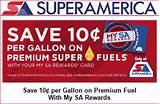 Super America Gas Card Images