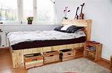 Queen Bed Frame With Shelves Pictures