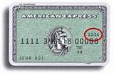 American Express Credit Card Verification Photos
