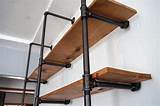 Images of Shelves Made With Pipe And Wood