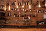 Images of Liquor Shelves Behind Bar