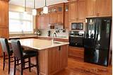 Images of Black Stainless Appliances With Cherry Cabinets