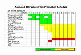 Pictures of What Is A Production Schedule For Film