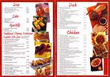 Photos of Typical Chinese Restaurant Menu