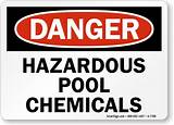 Photos of Pool Chemical Hazard Signs
