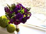 Green And Purple Wedding Flowers Photos