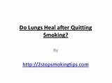 Lung Recovery After Quitting Smoking Cigarettes Pictures
