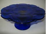 Images of Blue Glass Cake Plate