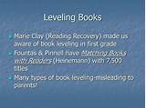 Pictures of Reading Recovery Book Levels