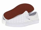 Pictures of Vans True White Checkerboard Slip Ons