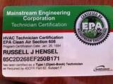 Universal Hvac Technician Certification Photos
