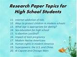 High School Research Paper Topics Pictures