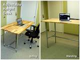 Adjustable Desk Standing Sitting Images