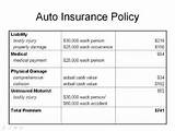 Auto Insurance Policy Photos