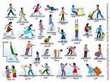 Images of Physical Exercise Vocabulary