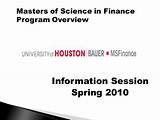 Masters Of Science In Finance Pictures