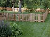 Pictures of 4 Ft Wood Picket Fence