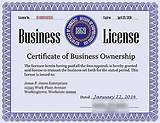 Pictures of Delaware Small Business License