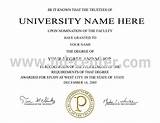 Photos of Fake University Degree Certificate