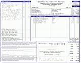 Automotive Repair Order Form Photos
