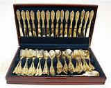 Gold Plated Silverware Set Value Photos