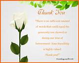 Images of Sample Thank You Note For Sympathy Flowers