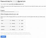Google Password Recovery Form Images