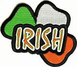 Photos of Embroidered Shamrock Stickers