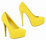 Images of Yellow High Heel Shoes Ebay