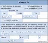 Images of Bill Of Sale For Boat Sale