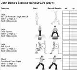 Pictures of Exercise Program Card