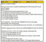 Bus Schedule For Anne Arundel County Public Schools Images