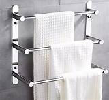 Wall Mounted Towel Rack With Shelf