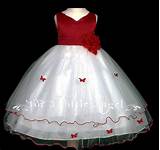 Red And White Flower Girl Dresses Pictures