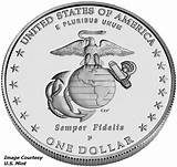 2005 Marine Corps Silver Dollar